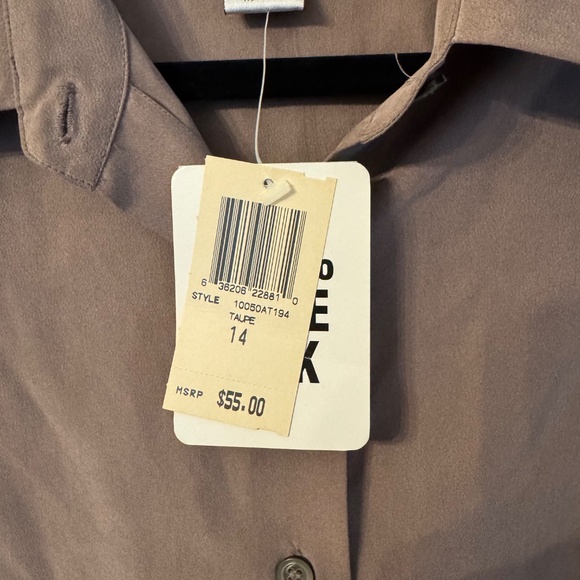 Alfani 100% Silk Button up Blouse - Women's 14 - Picture 3 of 4